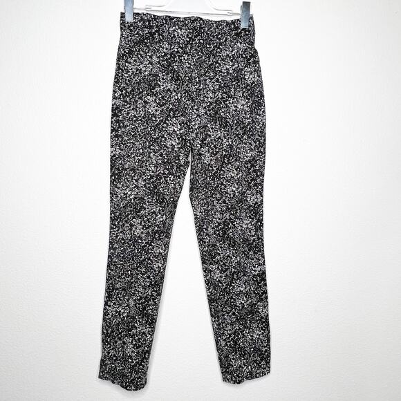 WORTHINGTON PETITE Modern Fit Dress Pants Pull On Stretch Black White Womens 8P - Picture 1 of 8